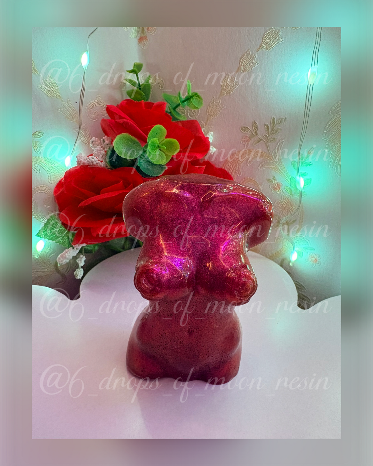 Divine Feminine Torso Sculpture – Shimmer Pink Resin